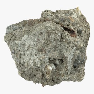 broken concrete piece 09 3D model