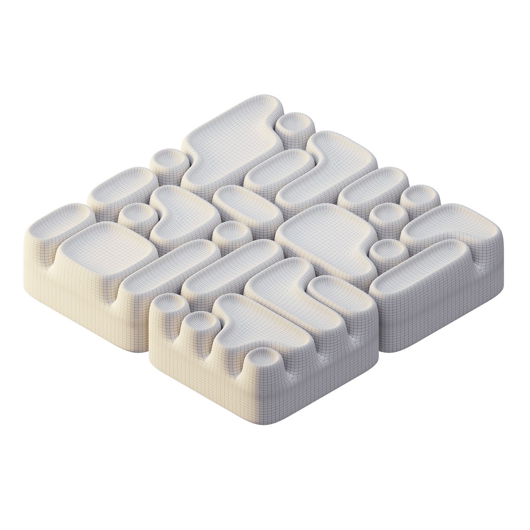 3D Tiles with an unusual 3D pattern model https://p.turbosquid.com/ts-thumb/SR/dEWC8U/0M/6/jpg/1766485792/1920x1080/fit_q87/66a6f10bb43cc0f6b9f48b11f9a2910c786eea3e/6.jpg