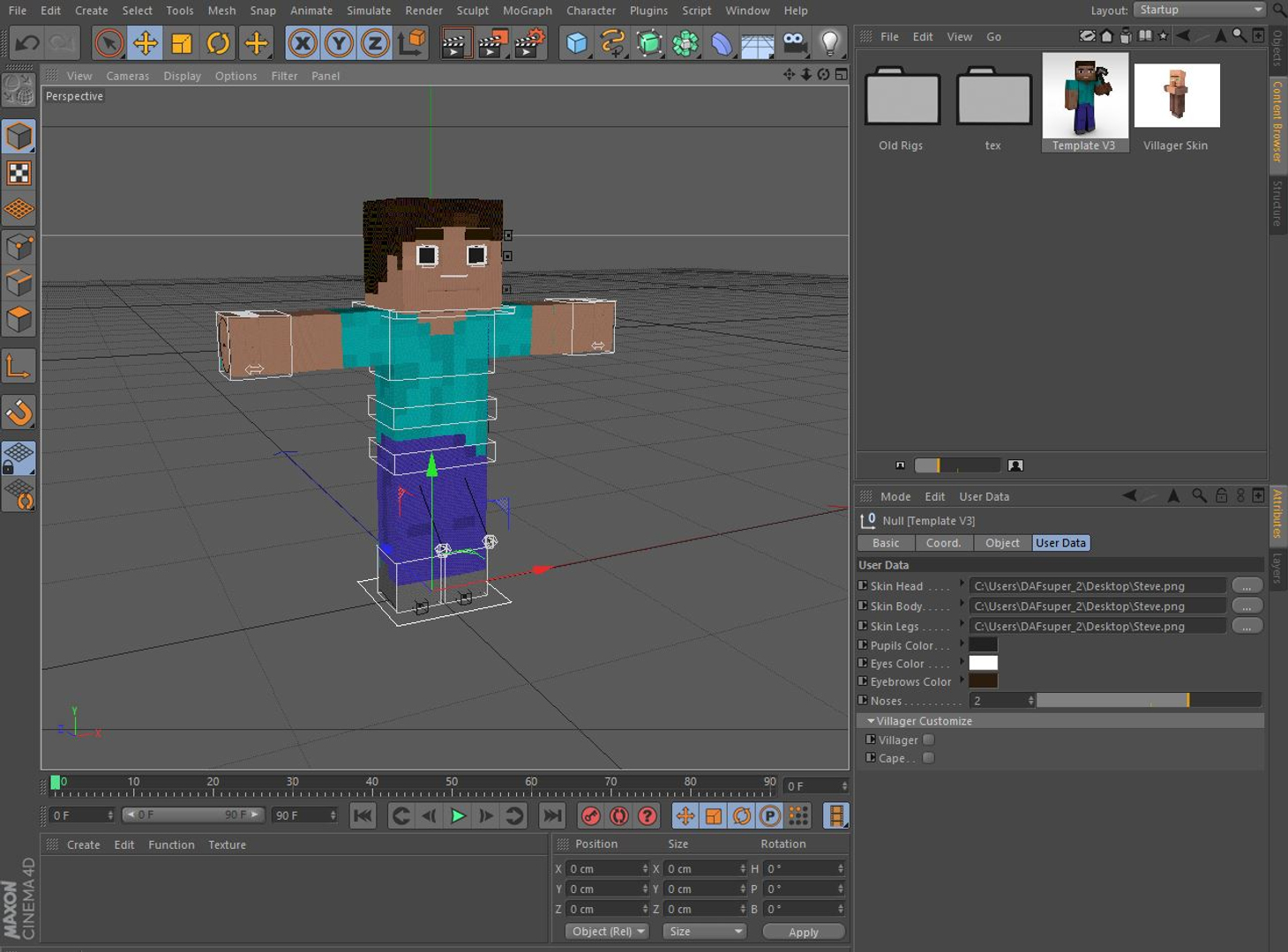 free c4d model my minecraft