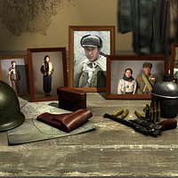 Command post war helmet holster desktop frame shovel desktop mauser kettle a handgun