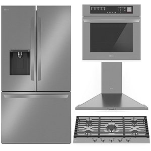 LG kitchen appliances 3D model