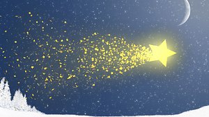 christmas star comet animated