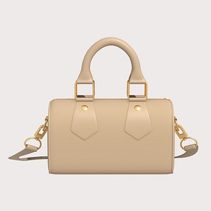 3D Beige bag with shoulder strap