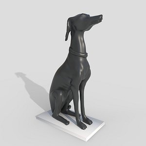 3D Dog Statue model