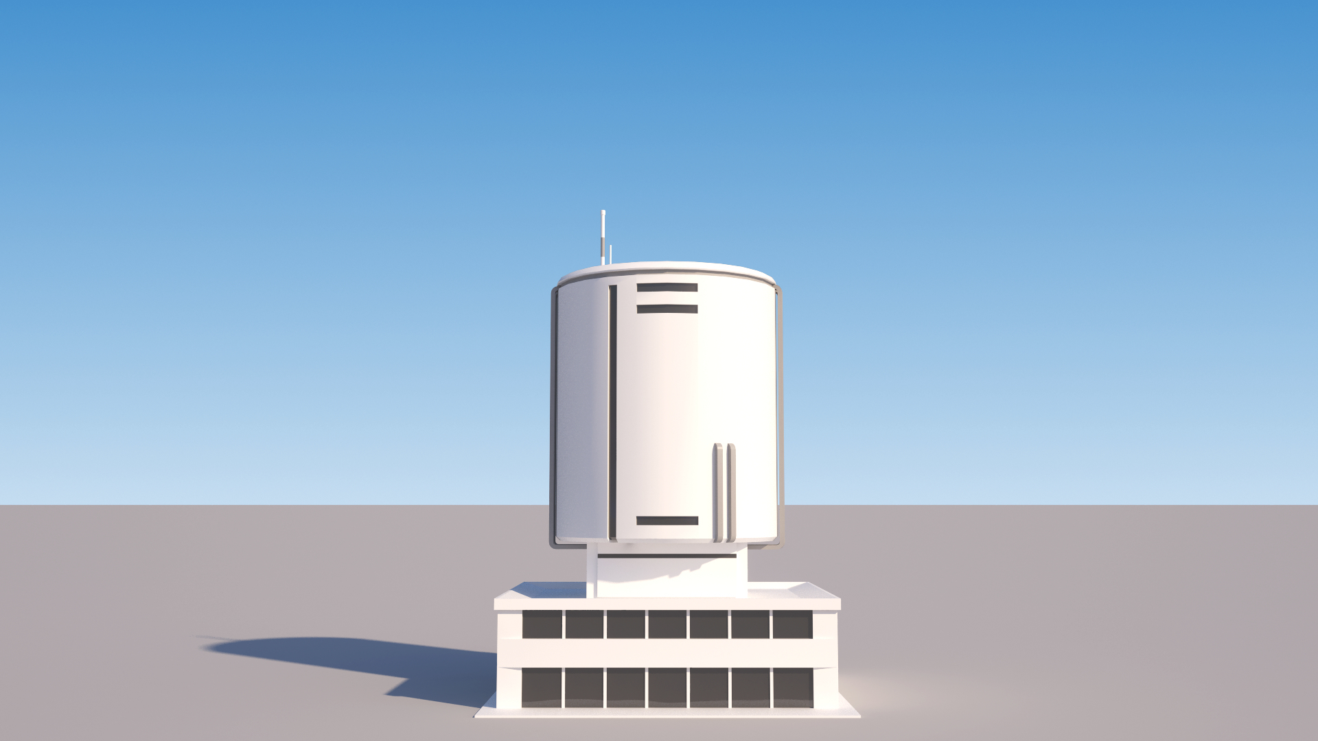 3D Industrial Building 03 - Low-poly Small Silo Factory Model ...