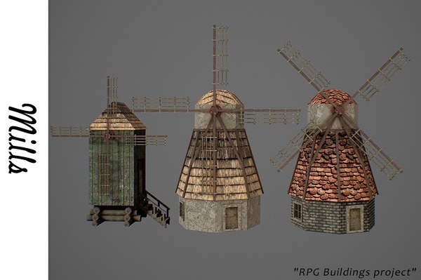 moinho de vento medieval Modelo 3D - TurboSquid 889466