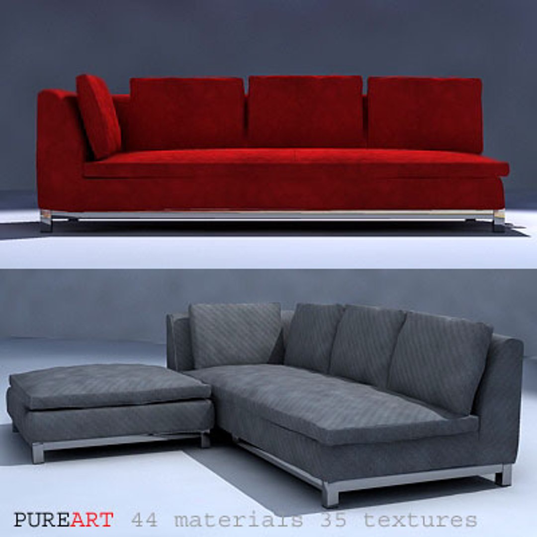 upholstered furniture divan 3d model