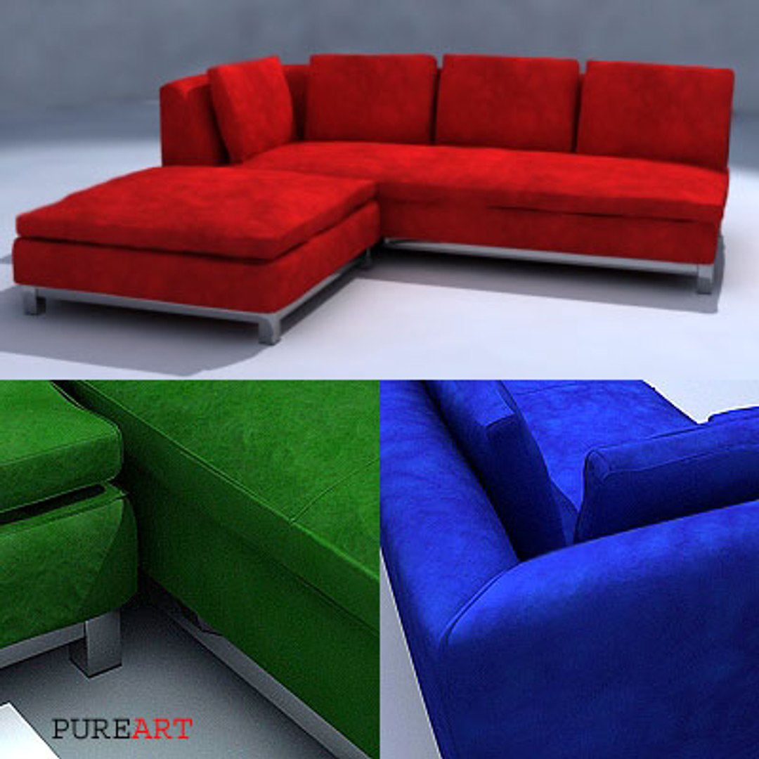 upholstered furniture divan 3d model