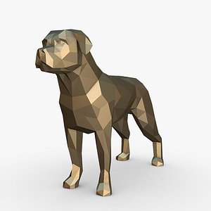 3D Rottweiler dog model