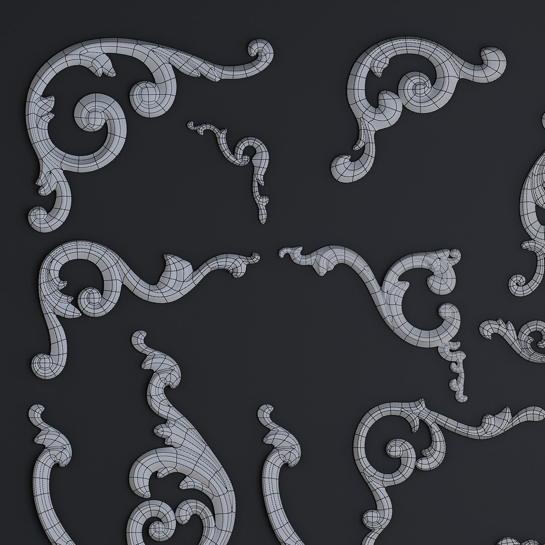 3d Model Carved Element