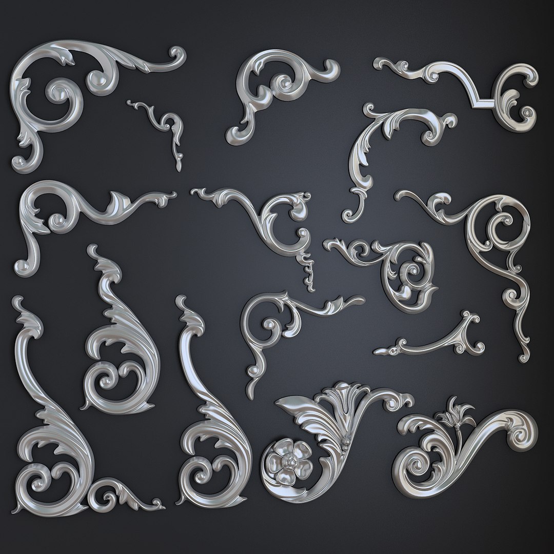 3d Model Carved Element