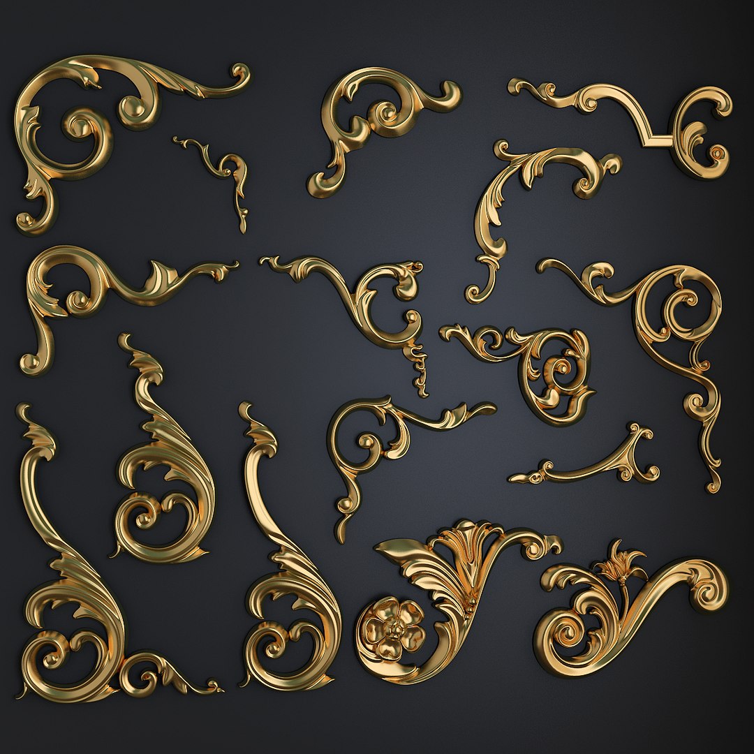 3d Model Carved Element