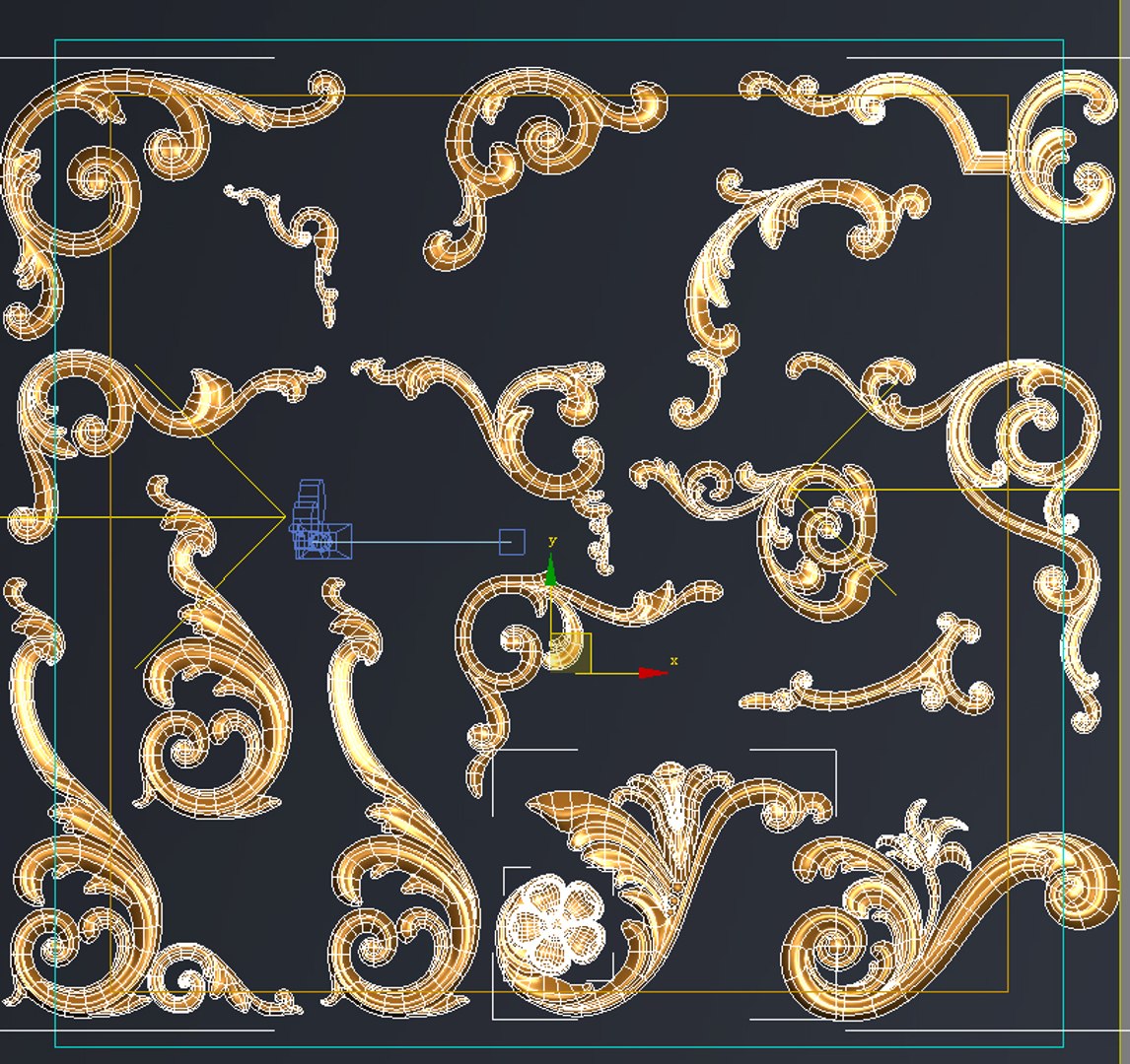 3d Model Carved Element