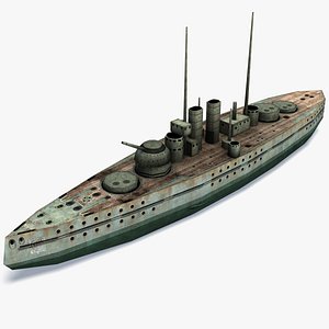 3d model of sms viribus unitis battleship