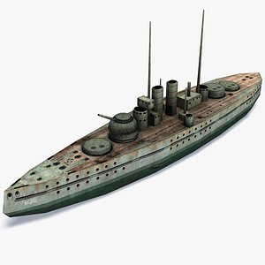 Battleship SMS Viribus Unitis Low Poly