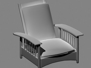 3d model wood chair