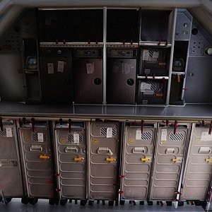 airbus 320 airplane cabin 3D
