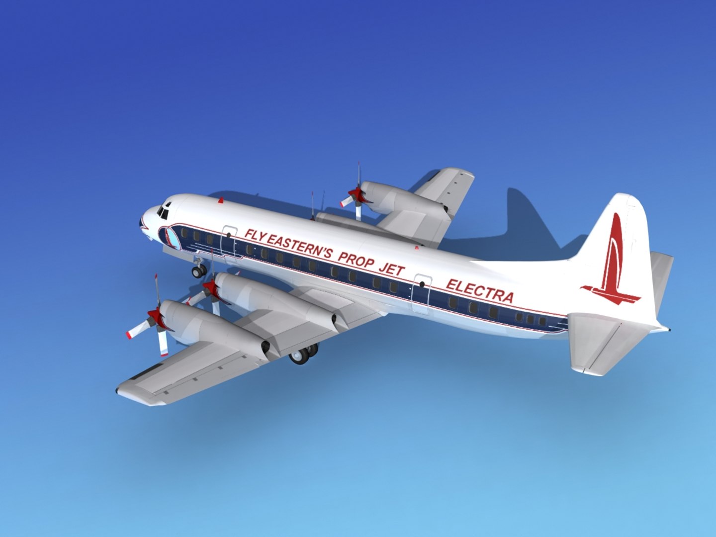 propellers electra airline lockheed 3d 3ds