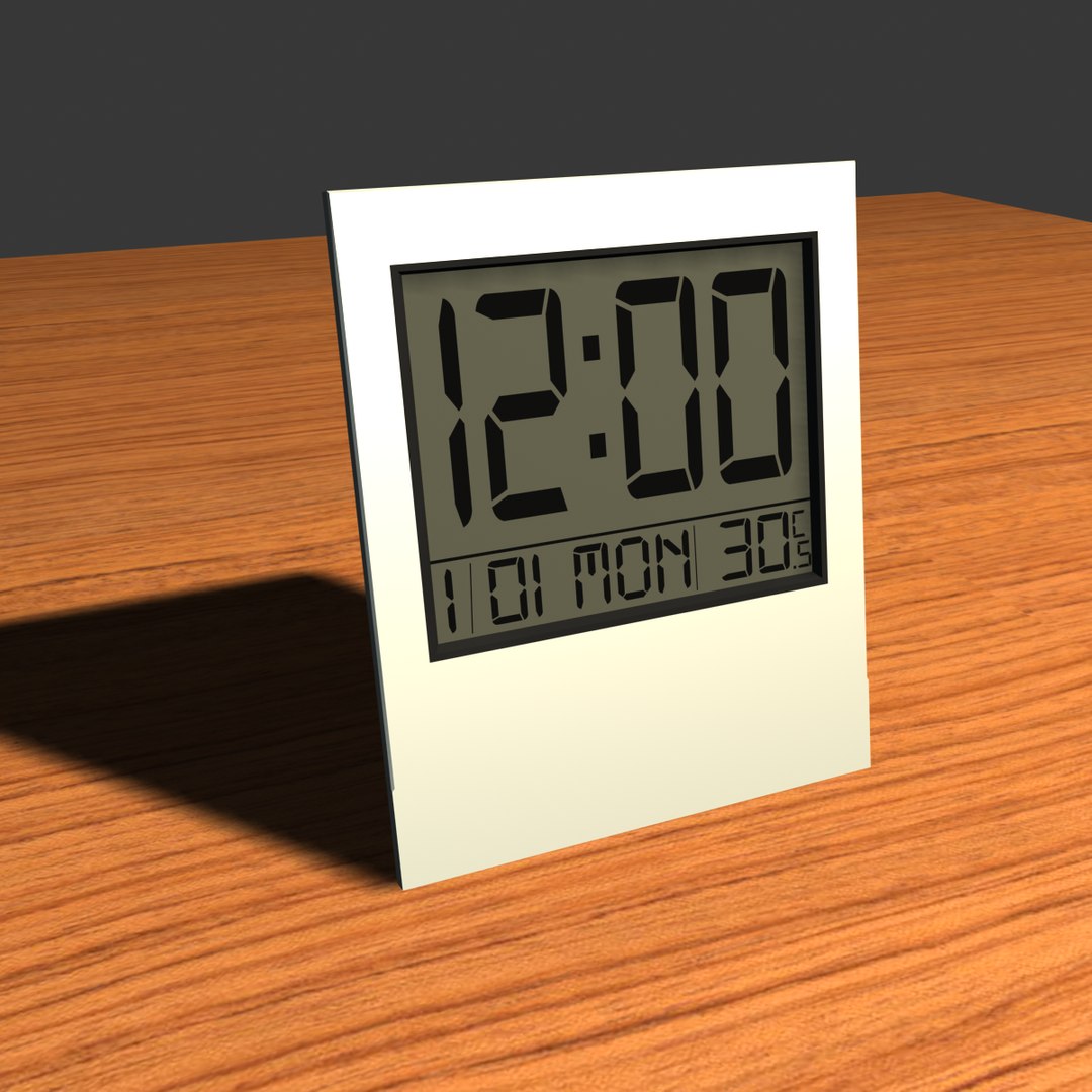 3D Digital Clock - TurboSquid 1169497