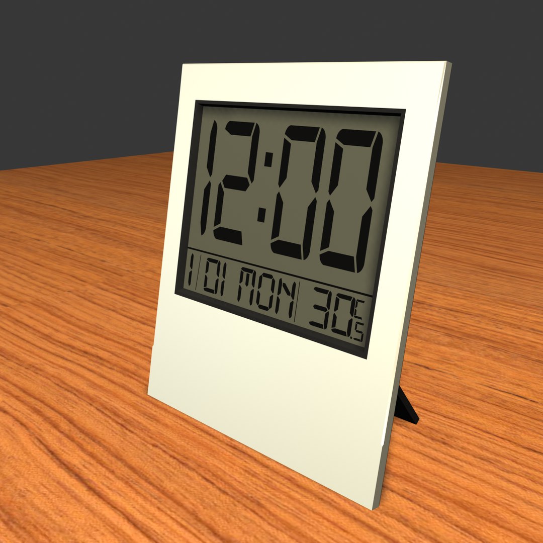 3D Digital Clock - TurboSquid 1169497