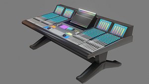 3D Digital Audio Mixer - Low Poly - GameReady - PBR model