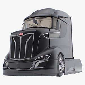 3D Next Gen Aerodynamic Supertruck Black Rigged for Maya