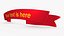 Winner Award Banner Red 3D model