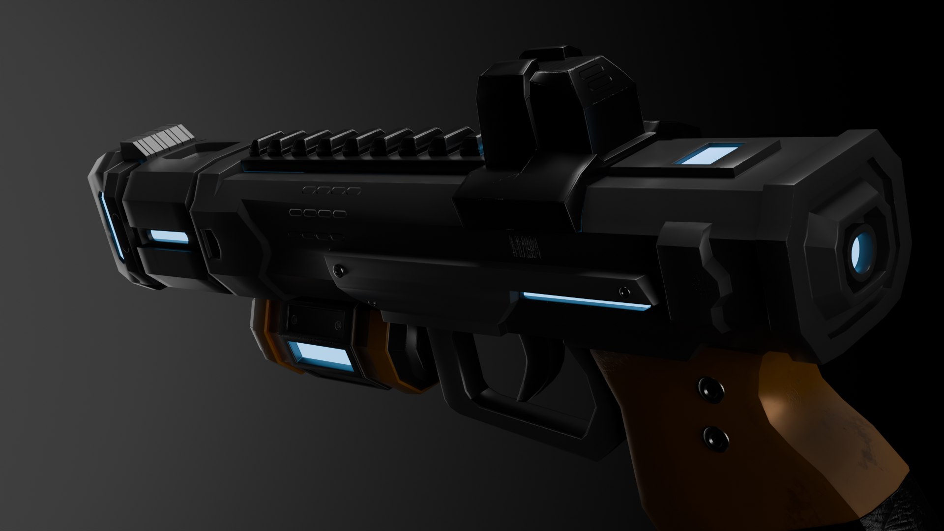 Futuristic Sci-Fi Pistol 3D Model 3D Model - TurboSquid 2641630