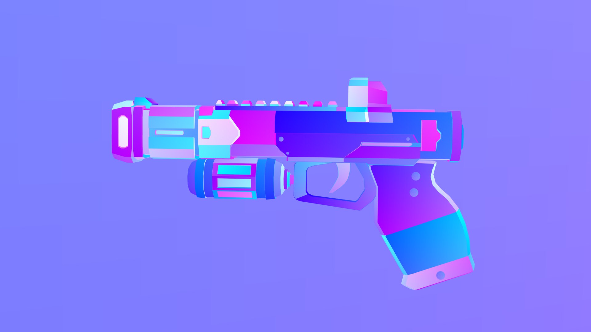 Futuristic Sci-Fi Pistol 3D Model 3D Model - TurboSquid 2641630