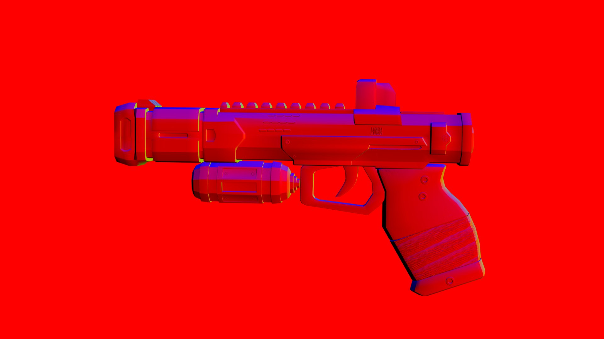 Futuristic Sci-Fi Pistol 3D Model 3D Model - TurboSquid 2641630