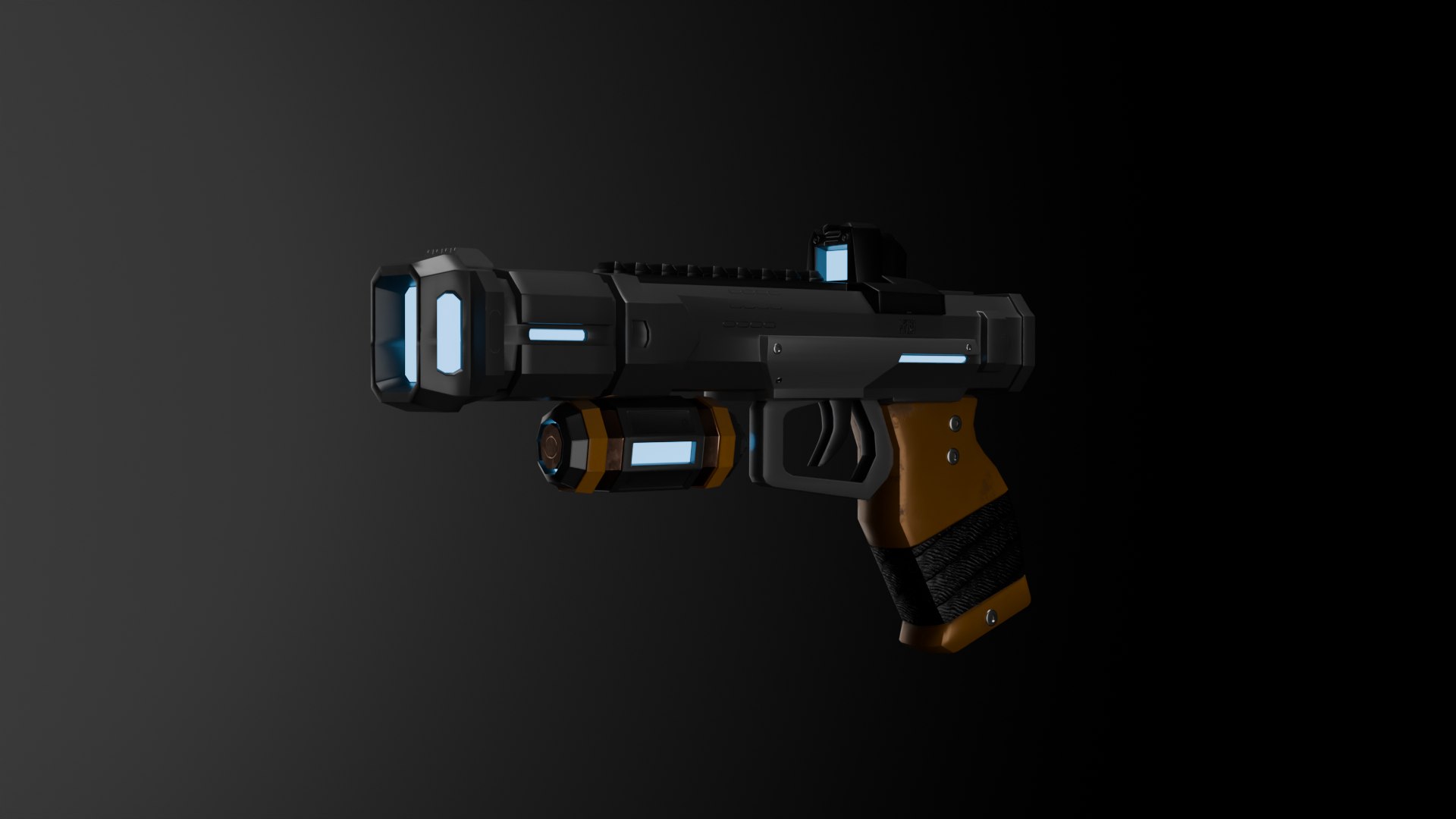 Futuristic Sci-Fi Pistol 3D Model 3D Model - TurboSquid 2641630