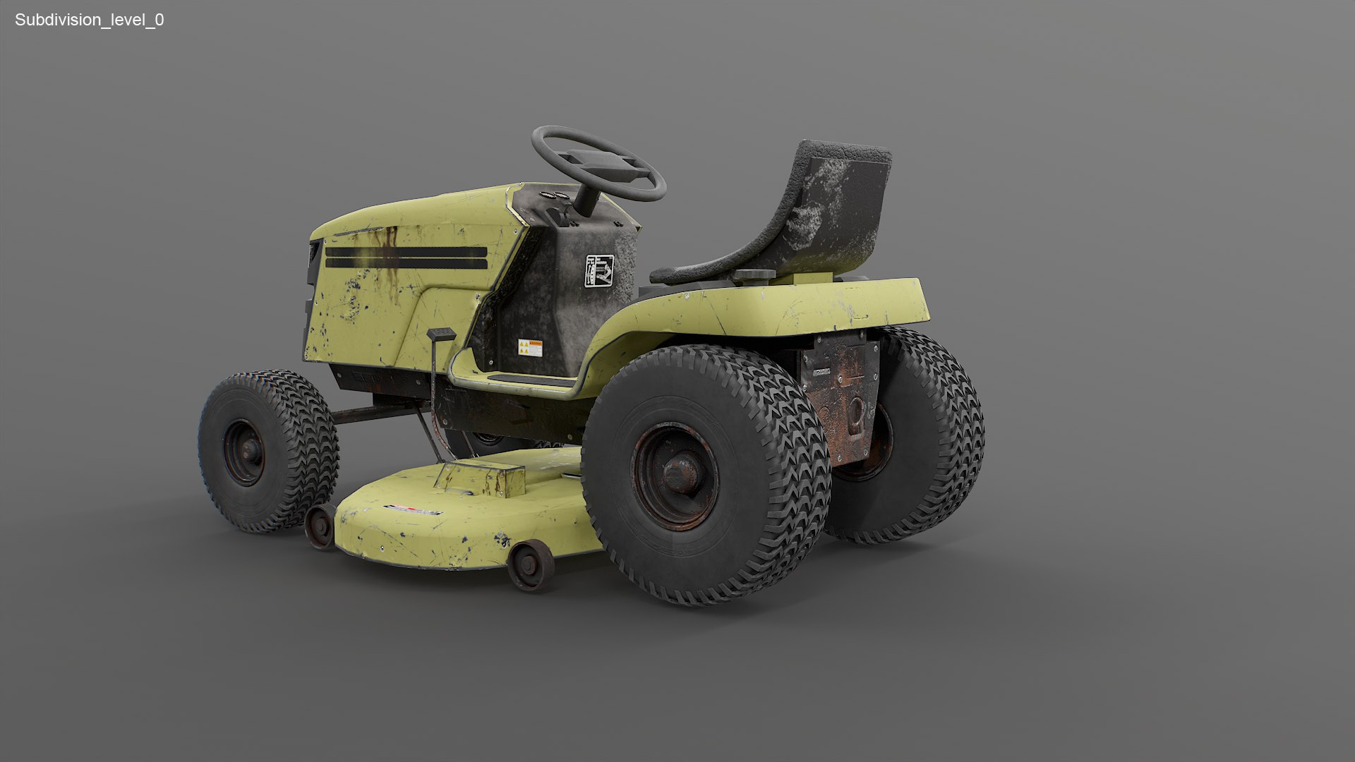 3D Old Ride-On Lawn Mower Realistic Garden Tractor PBR Textures https://p.turbosquid.com/ts-thumb/ST/F0wrIn/EU/lmwred_used_toolbag___001/png/1750496190/1920x1080/fit_q87/d0527e482f16378d40d1970ed5874e20cbc31f32/lmwred_used_toolbag___001.jpg