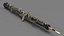 3D Woodwind Instrument Oboe Disassembled