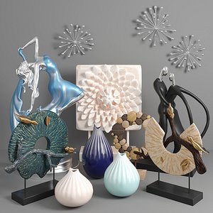 3D model sculpture statuette vase