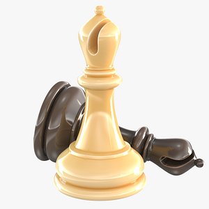 Bishop - Chess Piece White & Black