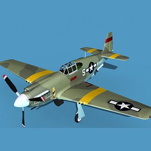 3D North American A-36A Apache V09 USAAF model