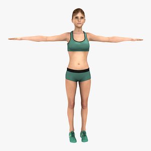 3d athletic female