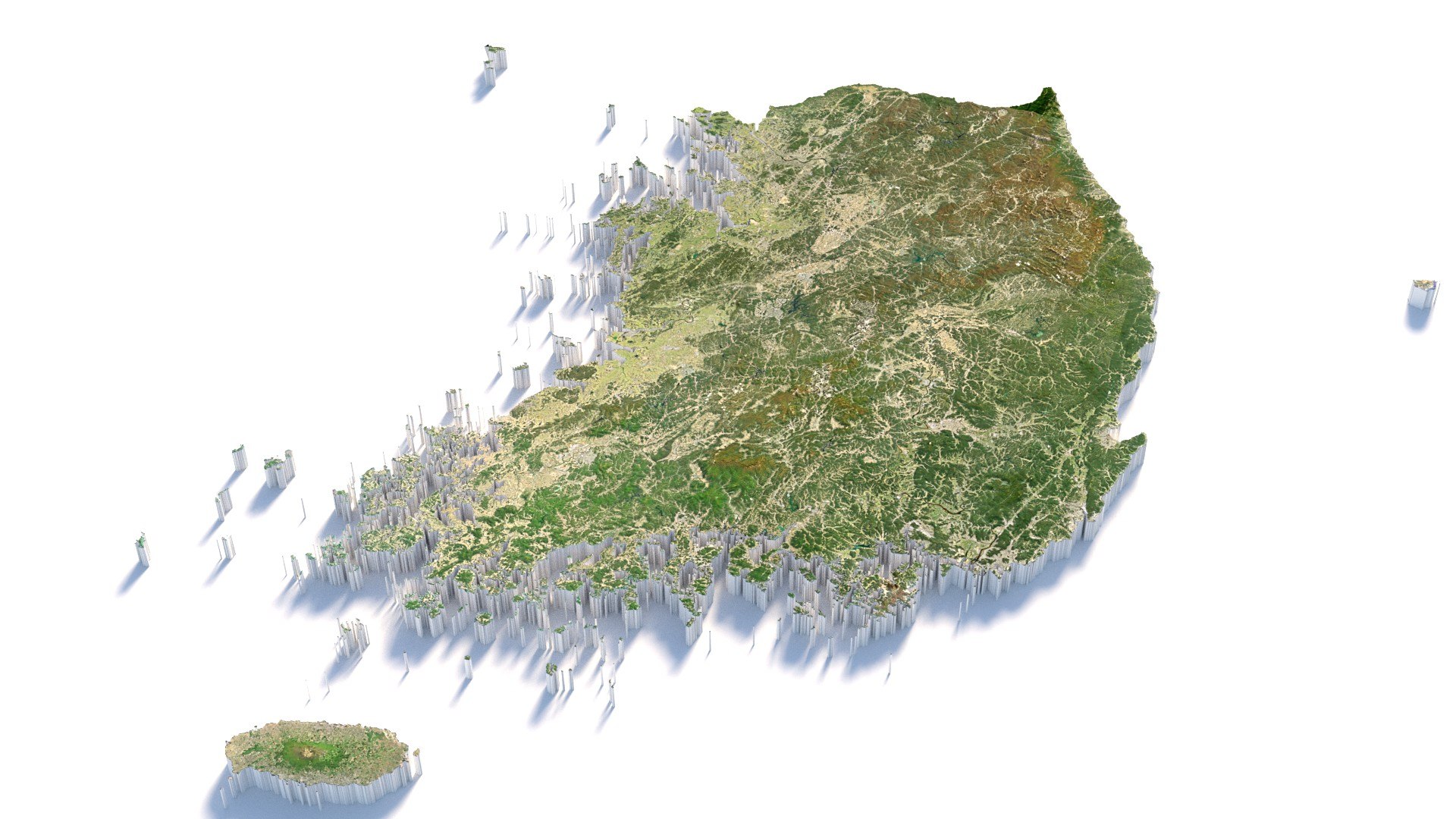 3D Korea ROK Terrain Map - TurboSquid 2336223