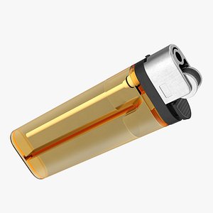 3D disposable transparent gas lighter model