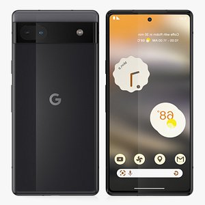 3D model Google Pixel 6A Charcoal