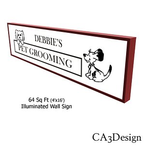 3dsmax illuminated wall sign