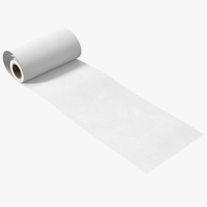 Wrapping Paper in a Roll White 3D model