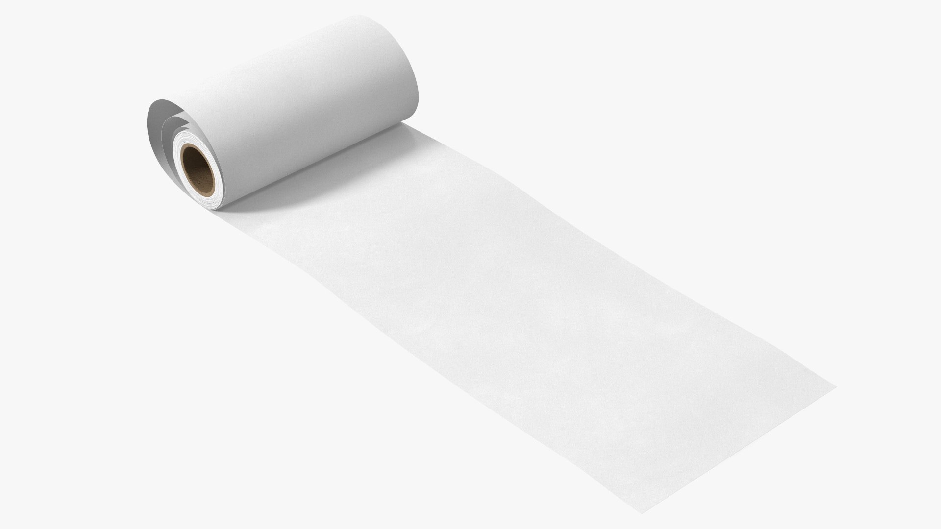 Wrapping Paper in a Roll White 3D model preview