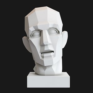 Gypsum Head "Chopping" by Gudon