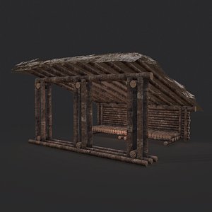 3D Viking Hut Y
