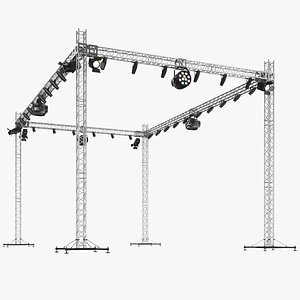 real stage light truss 3D model