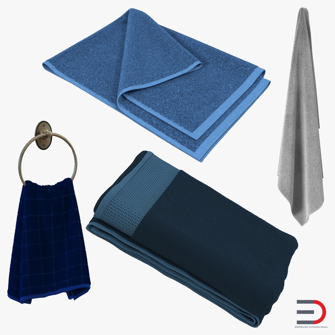 Towels 3D Models Collection 3D model preview