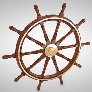 3D ship wheel model