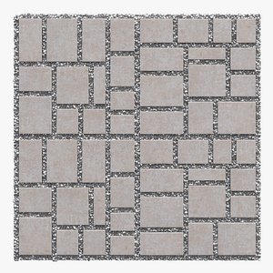 3D Paving tile pebble n12
