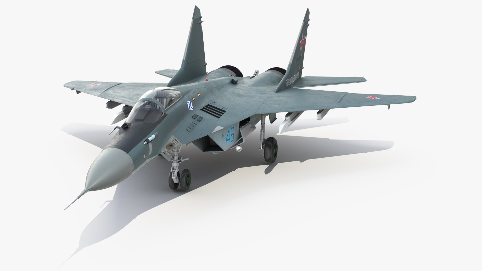 MiG 29KR Multirole Fighter Aircraft Russian Navy 3D model preview